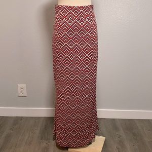 BCBG MAXAZRIA Arrowhead Carbon/Poppy Maxi Skirt